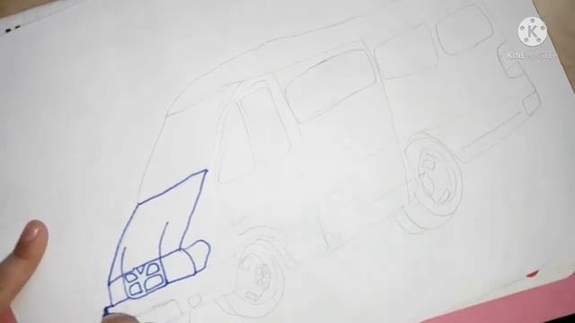 Как нарисовать газель. Мальчик 6-ти лет рисует автомобиль Газель.