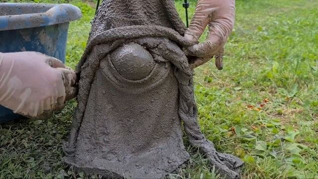 DIY/ Гном из цемента своими руками.