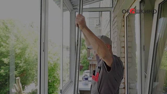 Остекление и отделка балкона в Хрущевке от компании _Окошкино_