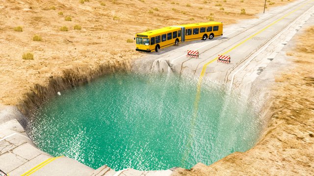 Машины против Гигантской ямы в BeamNG Drive