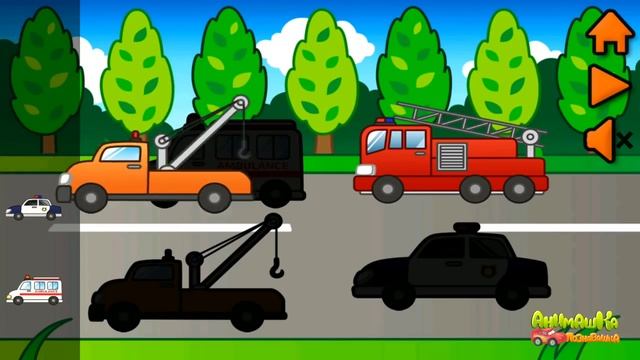 Мультики машинки и их тени