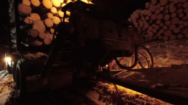 Все тонут на новой делянке! Утопил прицеп. Не смогли вытащить вольво..mp4