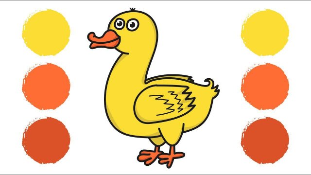 Как нарисовать УТОЧКУ / Раскраска УТЕНОК / How to draw a DUCK / Coloring DUCK / Краски Раскраски