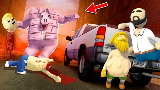 ПРИЗРАК СВИНЬИ ИЩЕТ НАС! САМАЯ ДИКАЯ НЫЧКА ОТ SCP! УГАРНЫЕ ПЛАСТИЛИНОВЫЕ ПРЯТКИ В HUMAN FALL FLAT