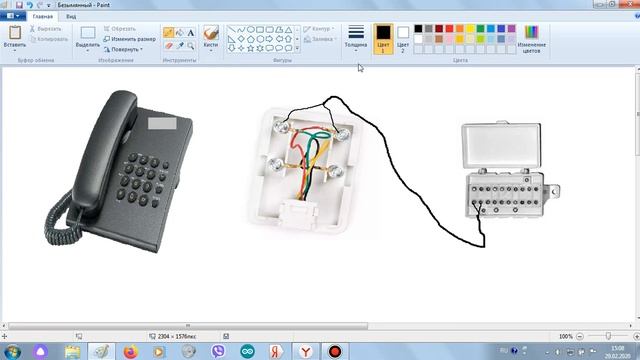 Как самостоятельно подключить стационарный (проводной) телефон. извините за качество звука