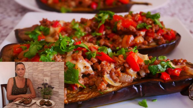 Фаршированные БАКЛАЖАНЫ в ДУХОВКЕ. ЛОДОЧКИ из БАКЛАЖАНОВ. Съедаются моментально!!!!