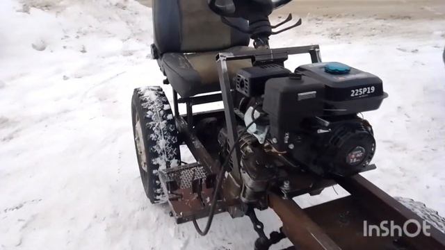 Минитрактор классика своими руками, первый выезд #Minitractor with your own hands