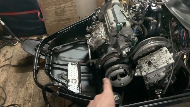Устанавливаю двигатель Suzuki К6А на снегоход Тайга Варяг 550V (3 ч.)