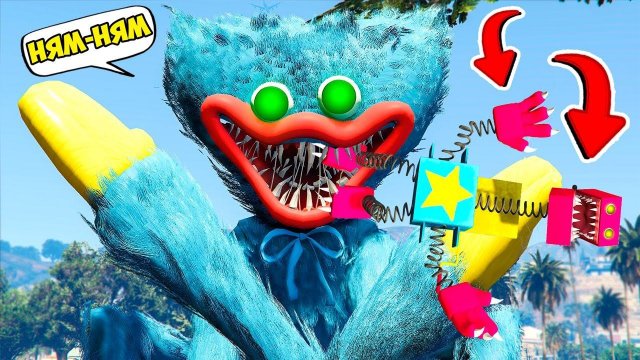 ХАГГИ ВАГГИ СЬЕЛ БОКСИ БО ИГРУШКУ в ГТА 5 МОДЫ! Poppy Playtime ОБЗОР МОДА в GTA 5 ВИДЕО