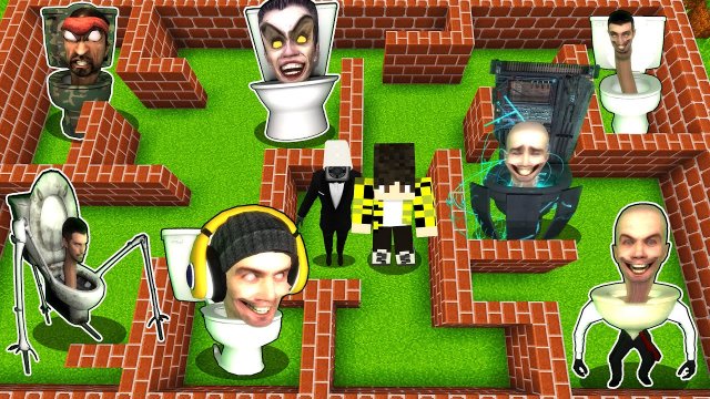 НУБ и ПРО в лабиринте СКИБИДИ ТУАЛЕТОВ в МАЙНКРАФТ ! SKIBIDI TOILET MAZE MINECRAFT