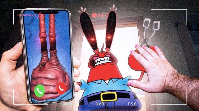 РЕАЛЬНЫЙ МИСТЕР КРАБС из мультика ГУБКА БОБ НАПАЛ НА МЕНЯ ЧЕЛЛЕНДЖ 3 ЧАСА НОЧИ! (СТРАШНО!)