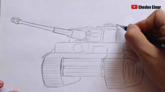 Как нарисовать Танк ТИГР