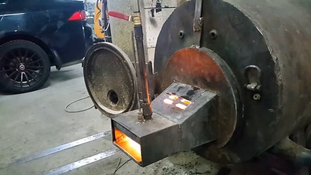 Горелка на отработке.