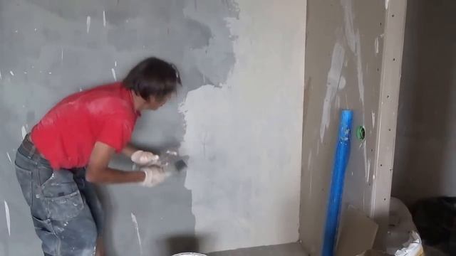 Шпатлевка стен по штукатурке ЦПС