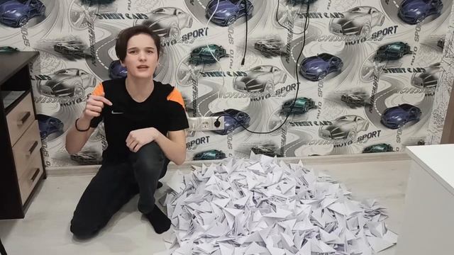Огромный снеговик из модульного оригами