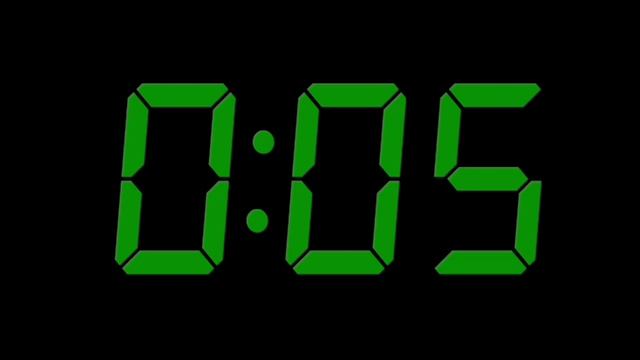 10 seconds Countdown timer with audio soun Simple green black screen