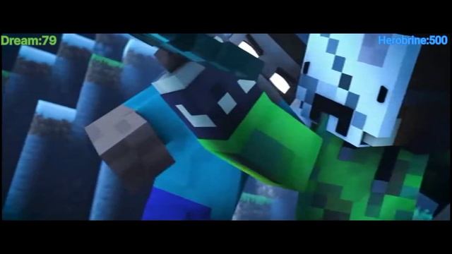 Dream Vs Herobrine ?? @dream (With Health Number❤️)