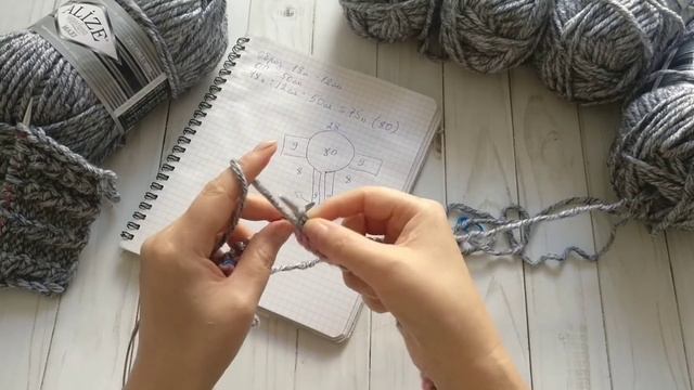 ?Мастер-класс КАРДИГАН С КАПЮШОНОМ / реглан - погон / БЕЗ ШВОВ спицами. 1️⃣ ЧАСТЬ ❄️#вязание