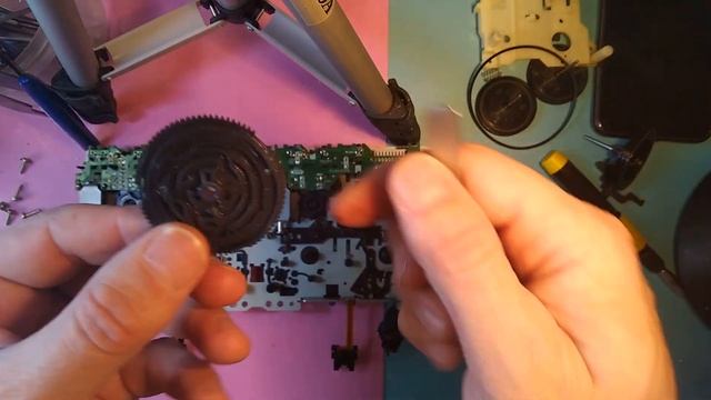 Panasonic RX-ED замена пассиков, программная шестерня, belts replacement