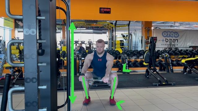 Приседания в кроссовере. Приседания в нижнем блоке на ягодицы. Техника выполнения