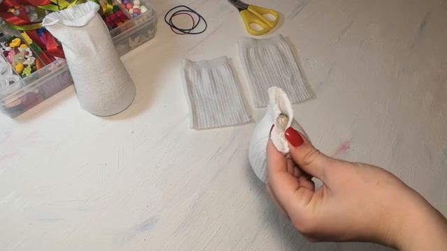 Снеговик из носка своими руками