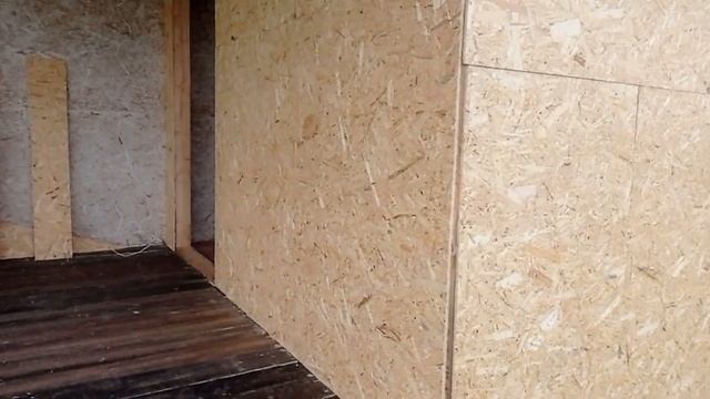 Стены из ОСБ в каркасной пристройке