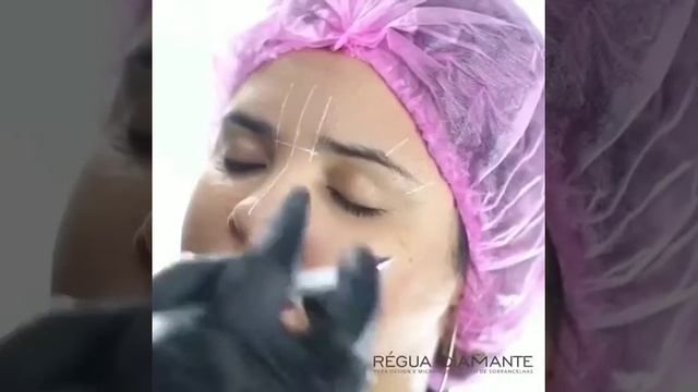 Построение формы бровей с помощью линейки