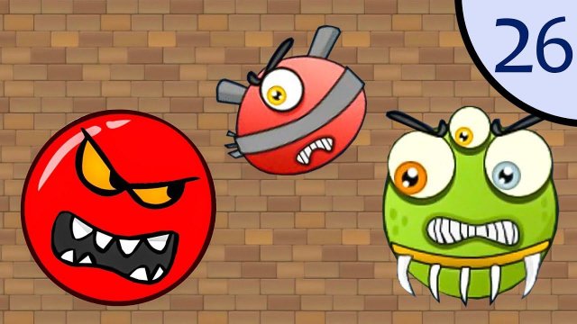 Новый Несносный КРАСНЫЙ ШАР #26. Битва с боссами. Мультик ИГРА New Red Ball 2 на Игрули TV