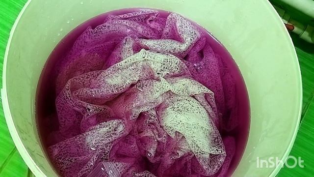 Отбеливаем тюль марганцовкой.