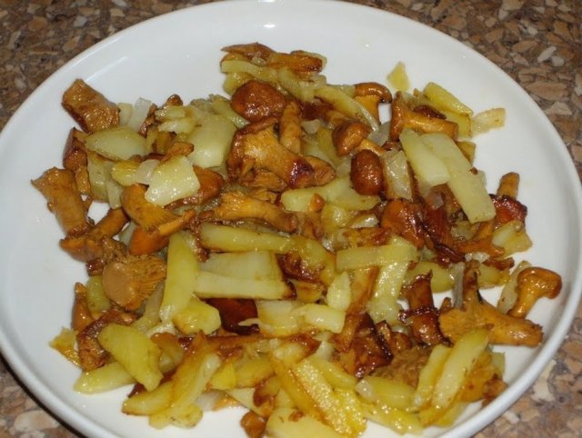 ЖАРЕНАЯ КАРТОШКА С ГРИБАМИ