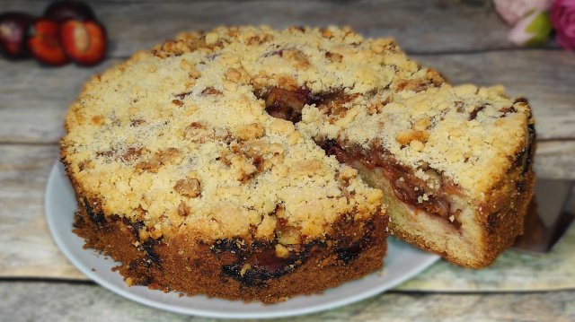 НЕВЕРОЯТНО вкусный НЕМЕЦКИЙ СЛИВОВЫЙ ПИРОГ со ШТРЕЙЗЕЛЕМ