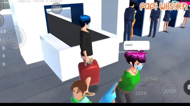 Yuta Mio Naik Pesawat Ke Jakarta??? | Sakura School Simulator | Papi Wilson