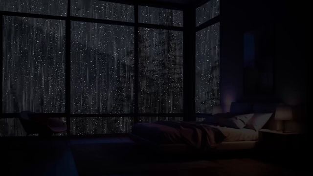 Sleep Immediately in 5 Minutes with Hard Rain on Window & Powerful Thunder Sounds at Night