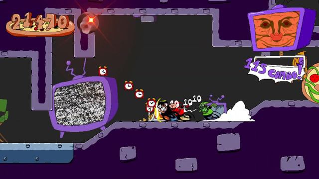 The end of Lap 4...     [ Pizza Tower The Crumbling Tower of Pizza Lap 4 P Rank ]