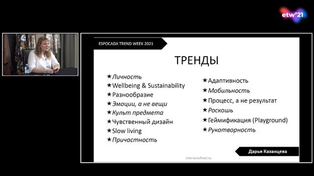 Дарья Казанцева. «Тренды в дизайне»