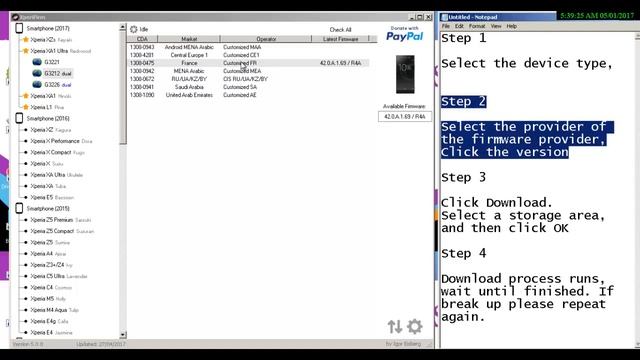 Прошивка Xperia через Flashtool