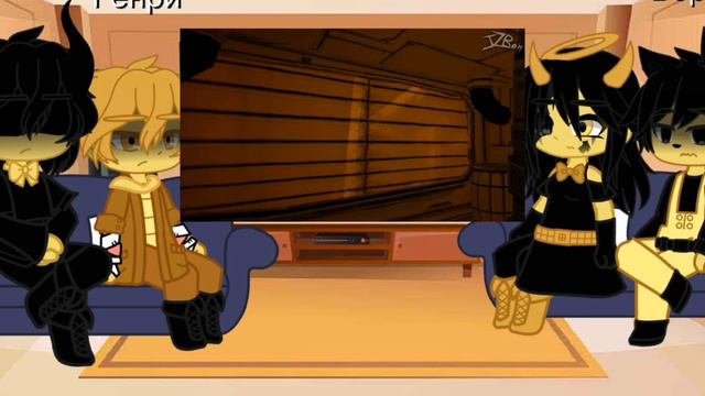 •~Реакция персонажей из игры бенди и чернильная машина на прохождение стикмена 3 главы 2 часть~•