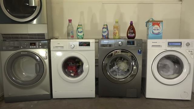 Wash Race - Hotpoint Smart vs. Logik vs. Samsung Ecobubble vs. Panasonic / Synthetics 60'c