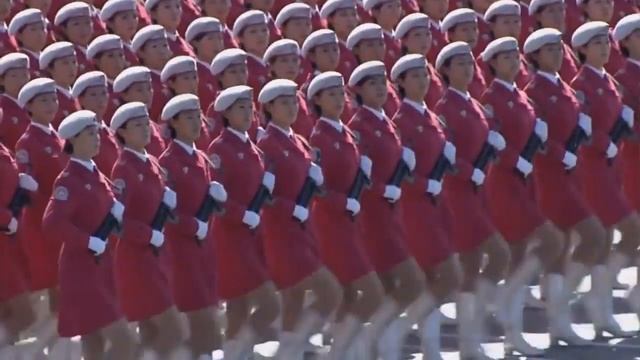 Военный парад в Китае. Женщины. Класс!  Military Parade Chinese Female Sold