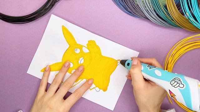 ПИКАЧУ 3д РУЧКОЙ / Рисуем БОЛЬШОГО Пикачу 3д ручкой