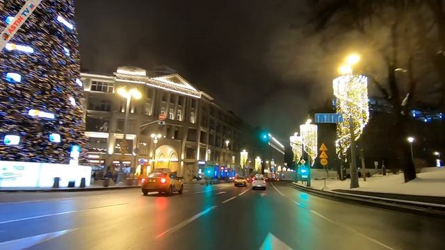 Новогодняя Москва. Огни ночного города!