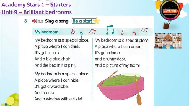 Academy Stars 1 - Starters _ Unit 9 - Brilliant bedrooms _ My bedroom - song