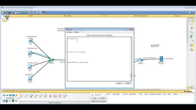 Урок 8 Cisco Packet Tracer Настройка статического маршрута через промежуточные маршрутизаторы.