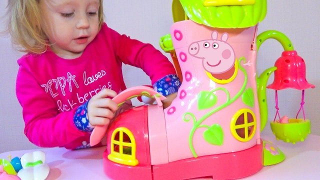 Домик для игрушки Пеппы - волшебный сапог / Новые Игрушки у Насти дома