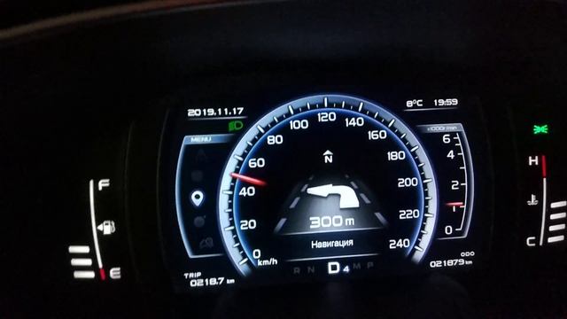 Навигация на приборке Geely Atlas