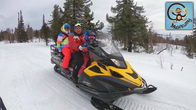 Дети и снегоход, снежные машины. МанкиТайм в Шерегеш