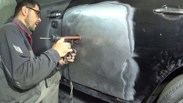 кузовной ремонт своими руками, рихтовка споттером