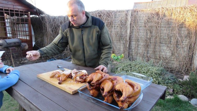 Сочная курица горячего копчения