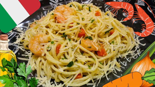 СПАГЕТТИ С КРЕВЕТКАМИ ПО-ИТАЛЬЯНСКИ / Простой и вкусный рецепт итальянской кухни