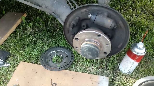 Замена задних колодок Datsun on-do Натяжка ручника.